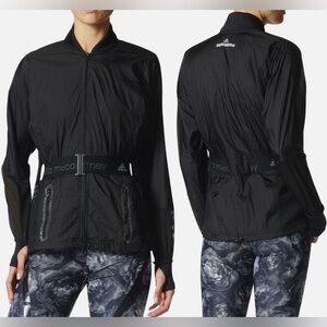 Adidas X Stella McCartney Zip Up Lightweight Jacket Black Size Small